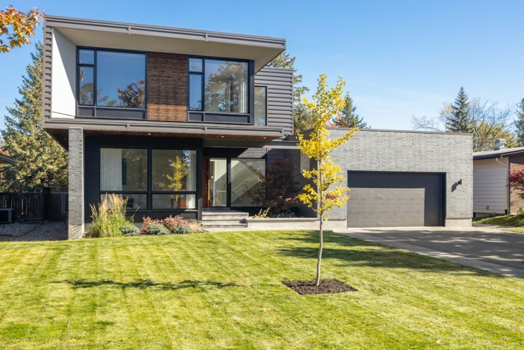 Residential home with a landscaped front yard